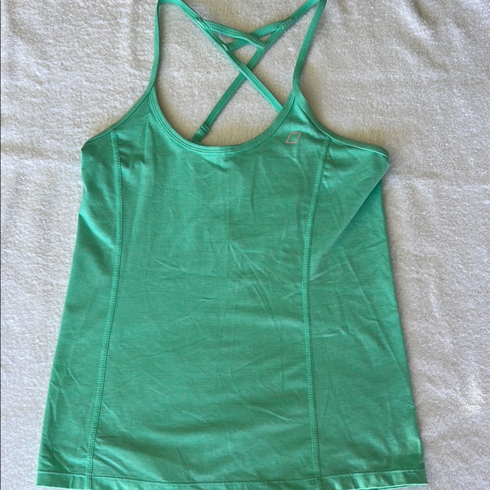 Lorna Jane Green Fitted Backless Tank Top
